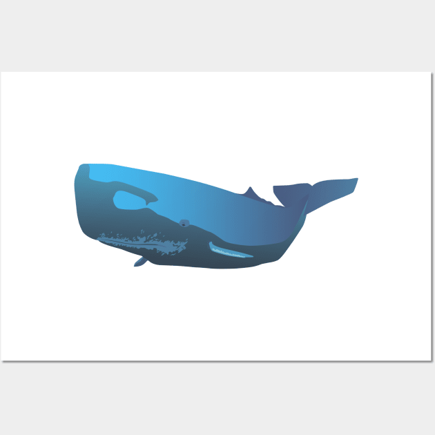 Blue Sperm Whale Wall Art by NorseTech